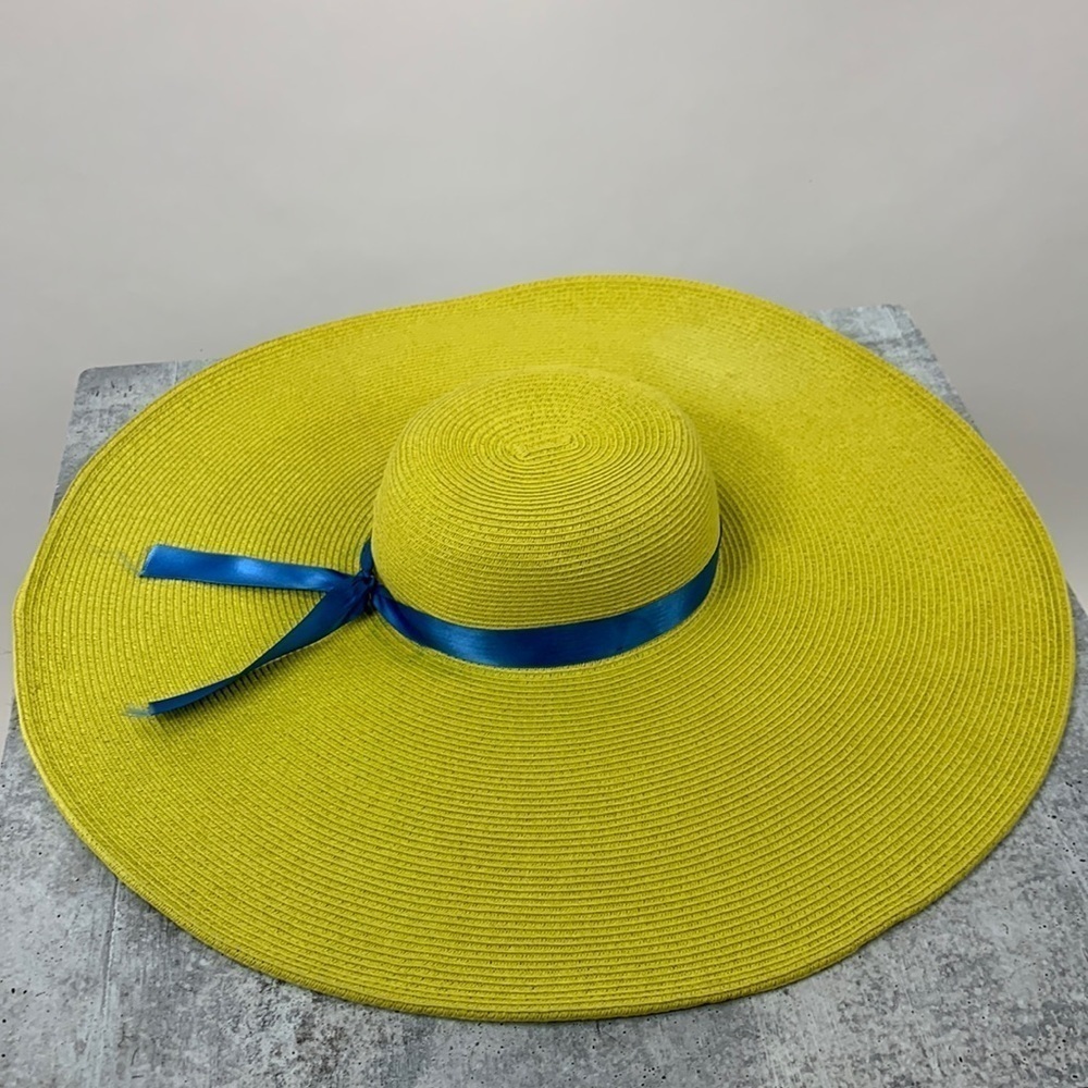 San Diego Hat Company Green Straw Giant Floppy Sun Hat - Picture 2 of 8